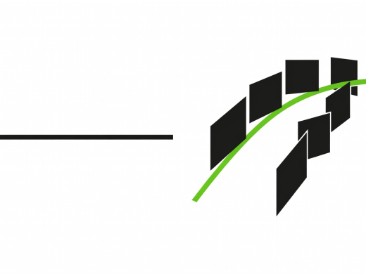 Flat vector diagram in charcoal, white and lime comparing a direct axial path with an acoustic-baffled curved tangent approach.
